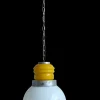 Hot Pamono Space Age Yellow and White Murano Glass Bulb, Italy, 1960s