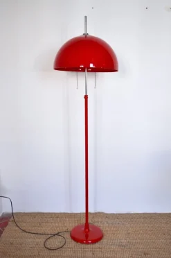 New Pamono Spanish Height-Adjustable Mushroom Floor Lamp, 1970s