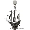 New Pamono Spanish Wrought Iron and Glass Galleon Sailing Ship Shaped Floor Lamp, 1950s