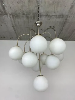 Best Pamono Sputnik Chandelier attributed to Jaroslav Bejvl for Kamenický Šenov, 1940s