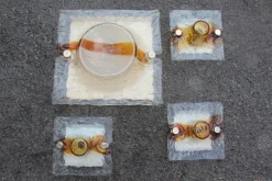 Sale Pamono Square Murano Glass Sconces by Toni Zuccheri for Venini, 1960s, Set of 4