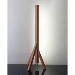Best Pamono Steccolino Table Lamp in Aluminum and Vegetable Tanned Leather by Oscar Maschera