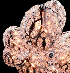 Best Pamono Steel & Crystal Sensation Arabesque Light Fall Ceiling Chandelier with 17 Lamps from VGnewtrend