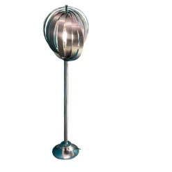 Online Pamono Steel Moon Floor Lamp by Henri Mathieu, 1970s