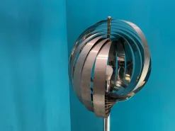 Online Pamono Steel Moon Floor Lamp by Henri Mathieu, 1970s