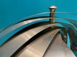 Online Pamono Steel Moon Floor Lamp by Henri Mathieu, 1970s