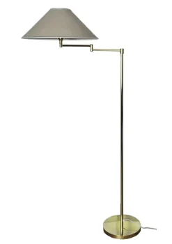 Outlet Pamono Swedish Adjustable Floor Lamp in Brass Plated Metal from Cottex, 1970s