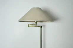 Outlet Pamono Swedish Adjustable Floor Lamp in Brass Plated Metal from Cottex, 1970s