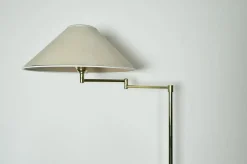 Outlet Pamono Swedish Adjustable Floor Lamp in Brass Plated Metal from Cottex, 1970s