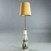 Outlet Pamono Swedish Floor Lamp in Hand Painted Ceramic and Brass by Rigmor Nielsen for Soholm, 1960