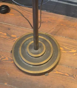 New Pamono Swedish Grace Art Deco Floor Lamp in Bronze from Cebe, 1930s