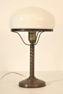 Best Pamono Swedish Grace Copper Table Lamp by Harald Notini for Böhlmarks Lampfabrik Stockholm