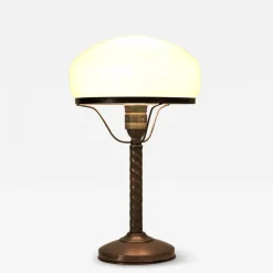Best Pamono Swedish Grace Copper Table Lamp by Harald Notini for Böhlmarks Lampfabrik Stockholm