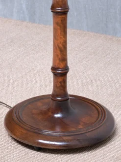 Online Pamono Swedish Modern Birch Faux Bamboo Floor Lamp with Ivory Adjustable Shade, 1940s