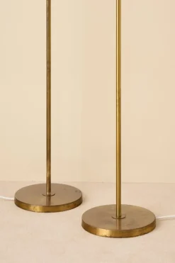New Pamono Swedish Modern Floor Lamps attributed to Nordiska Kompaniet, 1950s, Set of 2