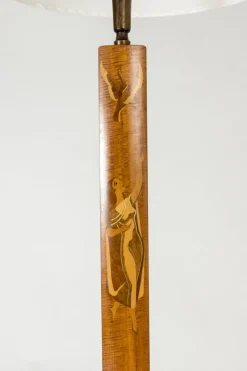 Best Pamono Swedish Modern Floor Lamp from Mjölby Intarsia, 1930s