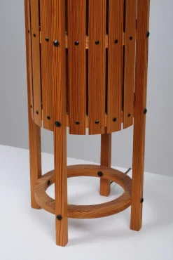 Outlet Pamono Swedish Modern Pine Floor Lamp by Axel Einar Hjorth, 1960s