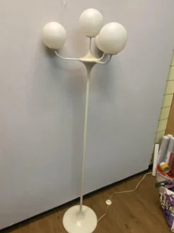 Outlet Pamono Swiss White Atomic Floor Lamp by E.R. Nele & Bill for Temde, 1960s