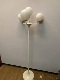 Outlet Pamono Swiss White Atomic Floor Lamp by E.R. Nele & Bill for Temde, 1960s