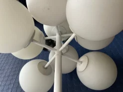 Sale Pamono Swiss White Atomic Floor Lamp by E.R. Nele & Bill for Temde, 1960s