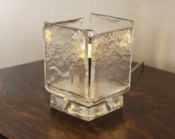 Sale Pamono Table Lamp in Clear Murano Glass