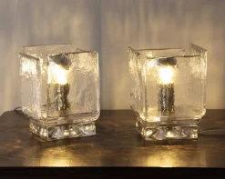 Sale Pamono Table Lamp in Clear Murano Glass