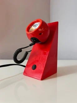 Best Pamono Table Lamp in Red with Magnetic Ball Head from Leuchten