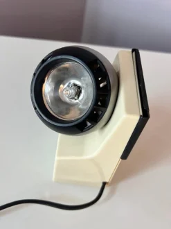 Sale Pamono Table Lamp in White and Silver with Ball Head from Osram