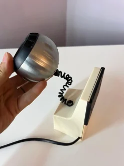 Sale Pamono Table Lamp in White and Silver with Ball Head from Osram