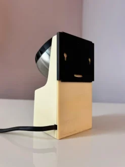 Sale Pamono Table Lamp in White and Silver with Ball Head from Osram