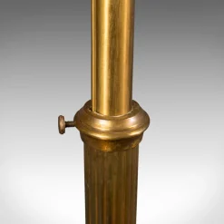 Pamono Tall English Adjustable Standard Lamp in Brass, 1940s