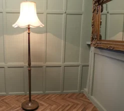 New Pamono Tall Oak Floor Lamp, 1930