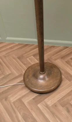 New Pamono Tall Oak Floor Lamp, 1930