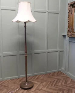 New Pamono Tall Oak Floor Lamp, 1930