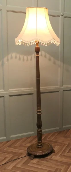 New Pamono Tall Scumble Painted Floor Lamp, 1920