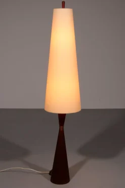 New Pamono Teak Floor Lamp with Fabric Shade from Parker Knoll, 1960s