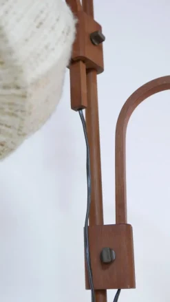 New Pamono Teakwood Double Floor Lamp from Domus, Denmark, 1970s