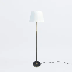 New Pamono Telescopic Floor Lamp with Fluted Stem, 1950s