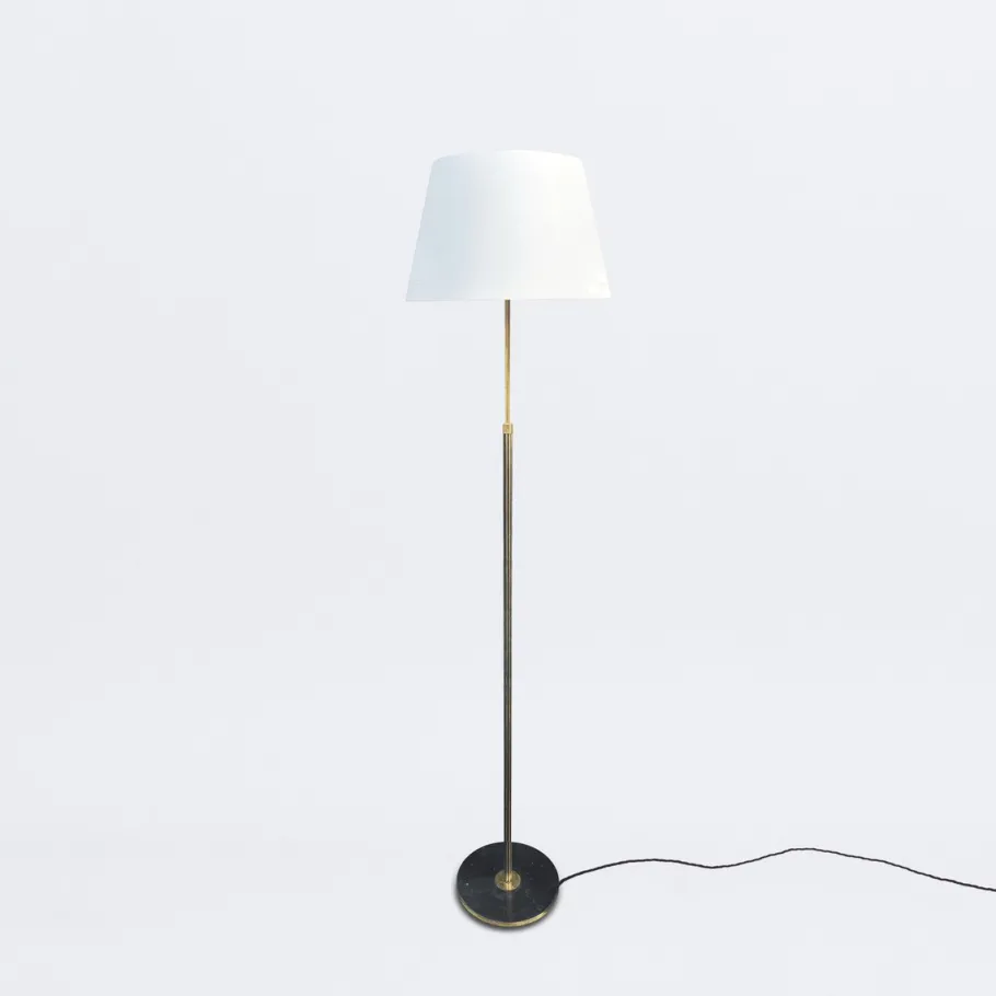 New Pamono Telescopic Floor Lamp with Fluted Stem, 1950s