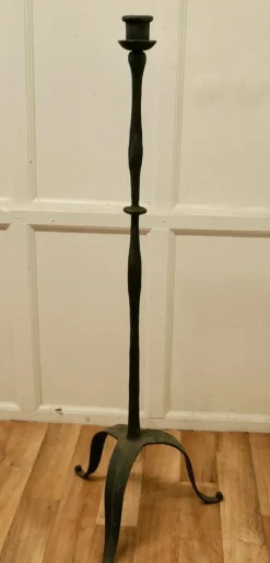 Outlet Pamono 19th Century Blacksmith Made Gothic Wrought Iron Floor Lamp, 1880s