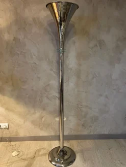 Online Pamono 20th Century French Art Deco Floor Lamp in Chromed Metal, 1930s