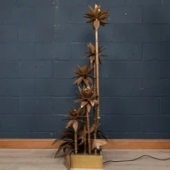 Sale Pamono 20th Century French Palm Floor Lamp by Maison Jansen, 1970s