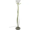 Outlet Pamono 20th Century Green Lacquered Metal Floor Lamp with Murano Glass Bowl