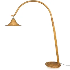 Pamono 20th Century Italian Bamboo Arc Floor Lamp by Vivai Del Sud, 1970s