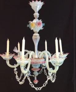 Best Pamono 19th Century Murano Chandelier with Six Lights from Manifattura Di Murano