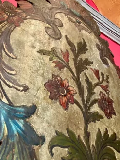 Best Pamono 18th Century Rococo Venetian Polychrome and Mecca Lacquered Wooden Wall Sconces with Iron Arms, Set of 2