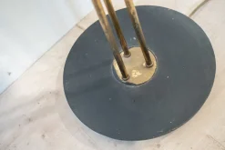 Pamono Three Light Adjustable Floor Lamp in Green Yellow Orange and Brass by Bruno Gatta for Stilnovo, 1950s