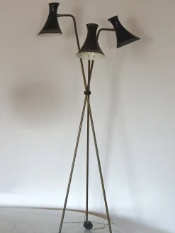 New Pamono Three-Armed Floor Lamp, 1950s