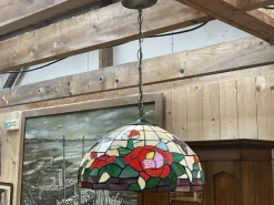 Clearance Pamono Tiffany Style Suspension Lamp