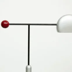 New Pamono Tomo Floor Lamp Black, Silver & Red by Toshiyuki Kita for Bilumen, 1980s